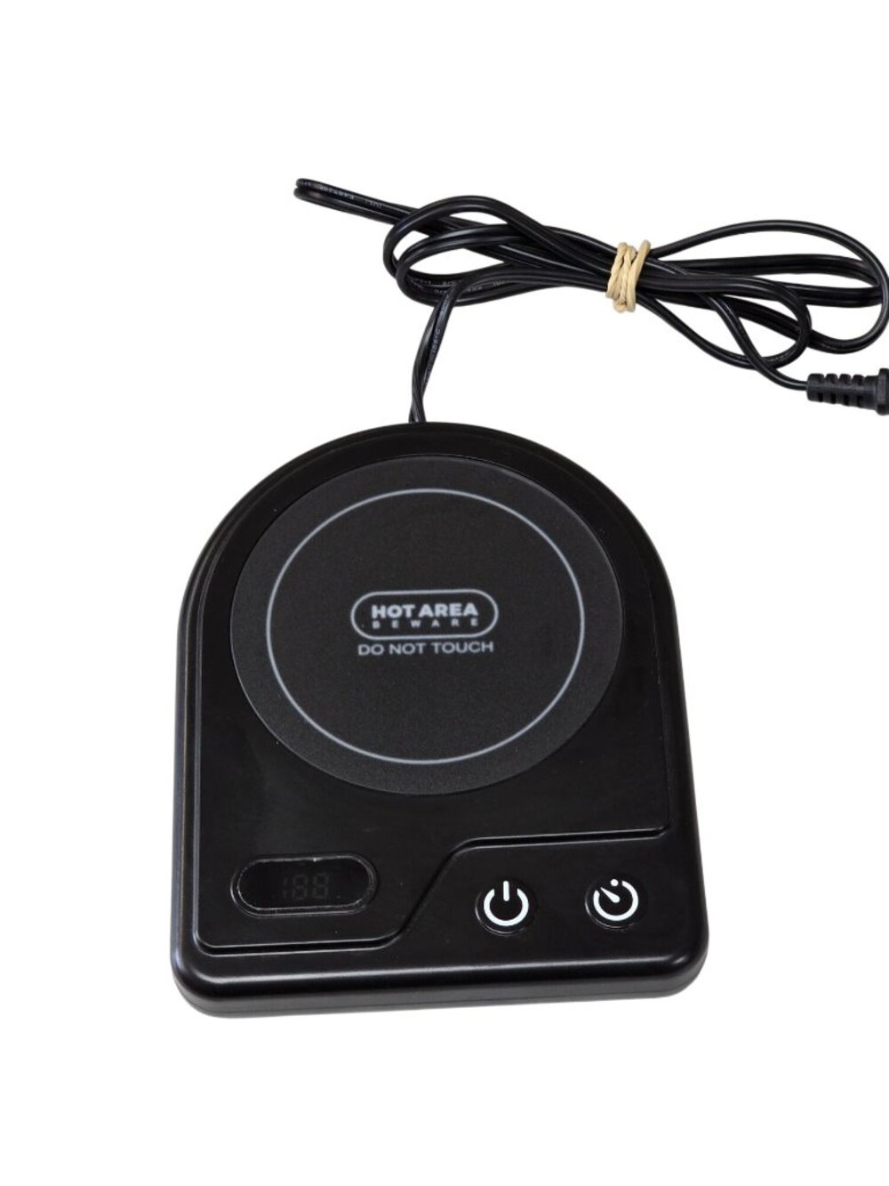 Electric Coffee Mug Warmer Plate Temperature Control Digital Display Black